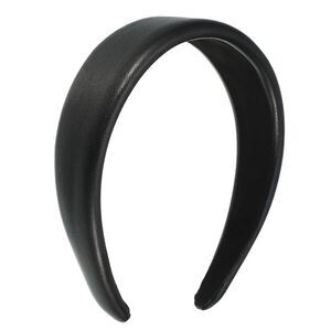 Black Headbands Faux Leather Headband 1.6 Inch Wide